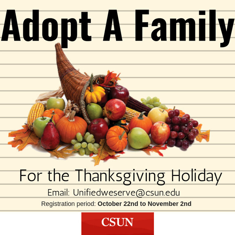 Community Engagement; Adopt a Family for Thanksgiving