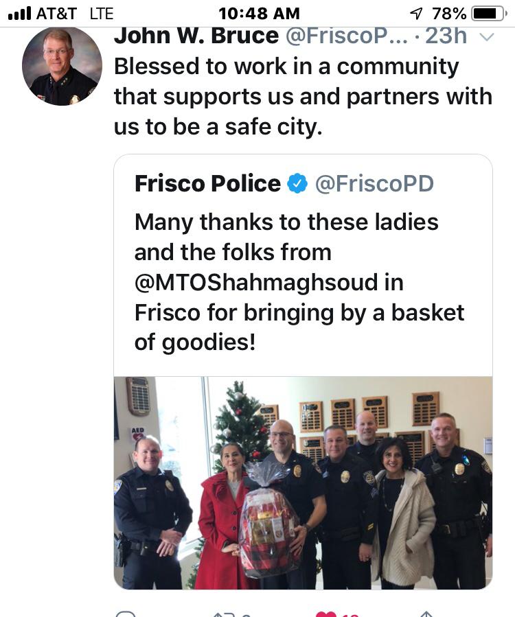 Greetings of the Holiday Season to the Dallas Community - 2018