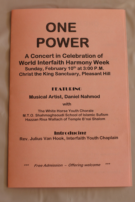 Interfaith Concert in Celebration of World Interfaith Harmony Week