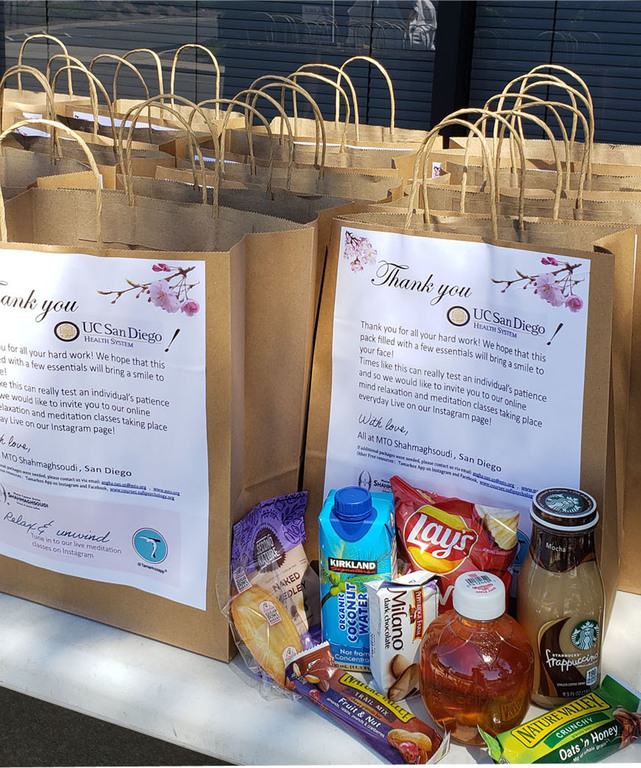 San Diego Food Drive in Support of Health Care Providers During Covid-19 Challenges 