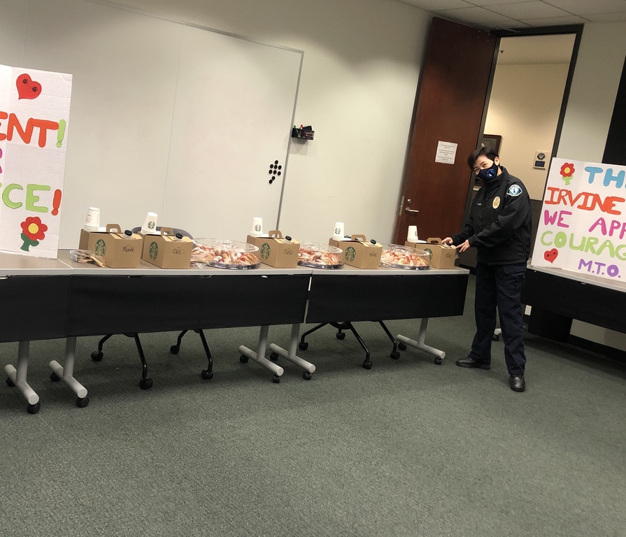 M.T.O. Orange County Provides Coffee and Pastries to Irvine Police Department