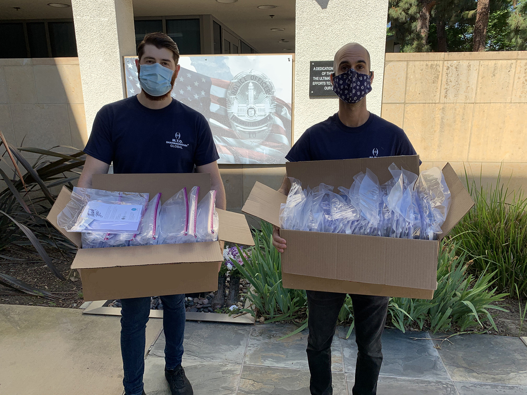 M.T.O. Los Angeles Prepares and Delivers Face Shields and Masks to LAPD