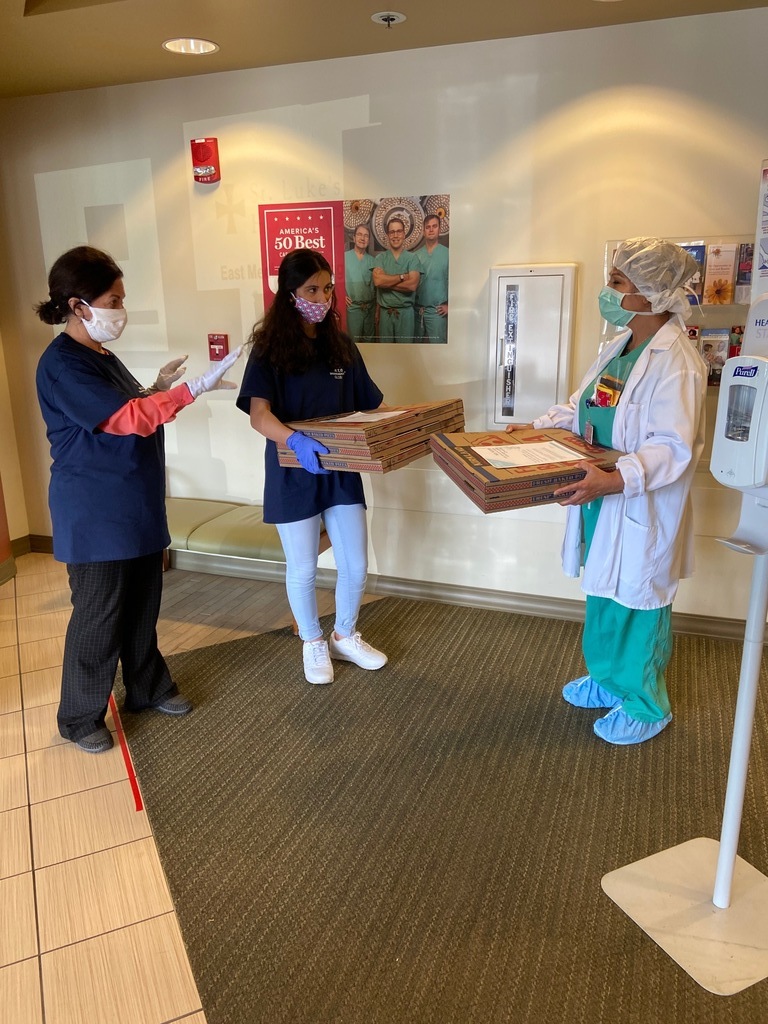 Donation of Pizza to St. Luke's Hospital in St. Louis 