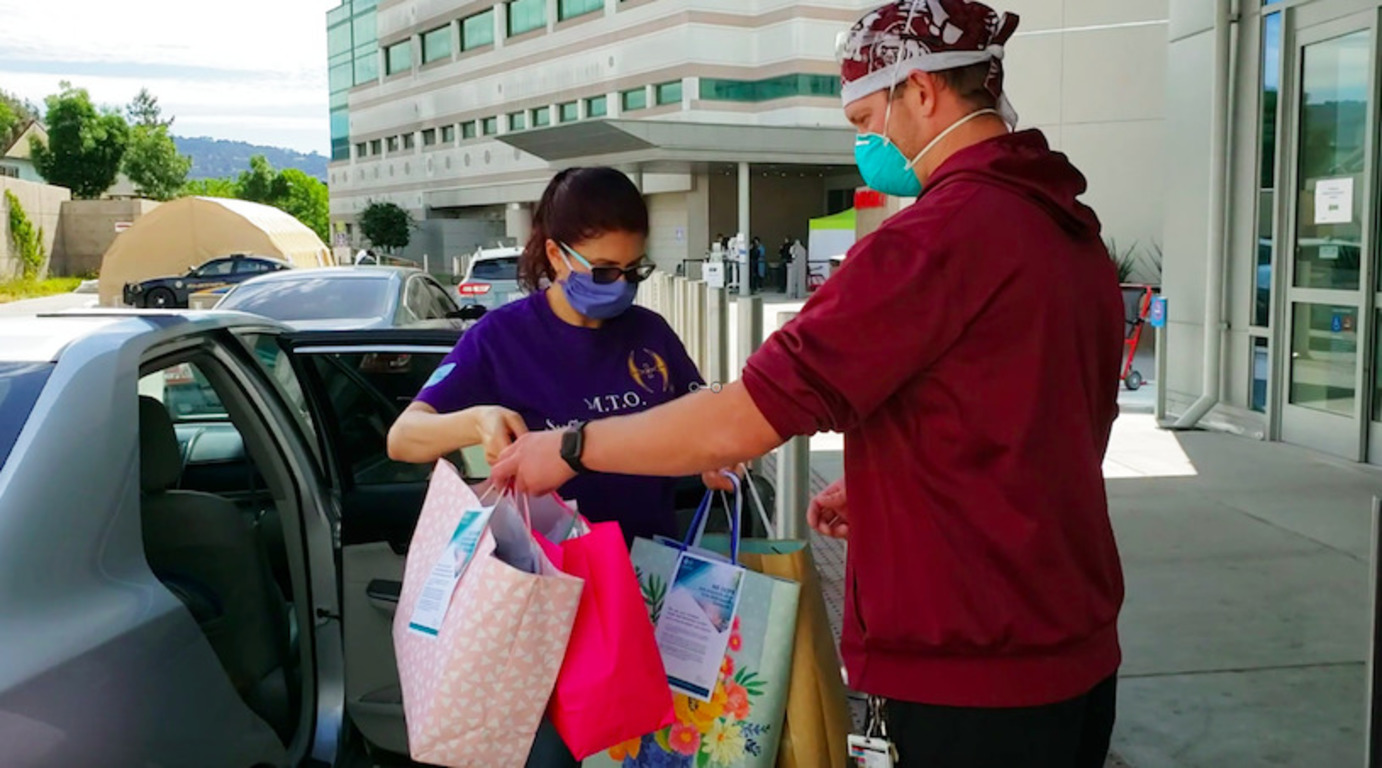 Donation of Face Shields and Masks to Highland Hospital Emergency Staff in Oakland