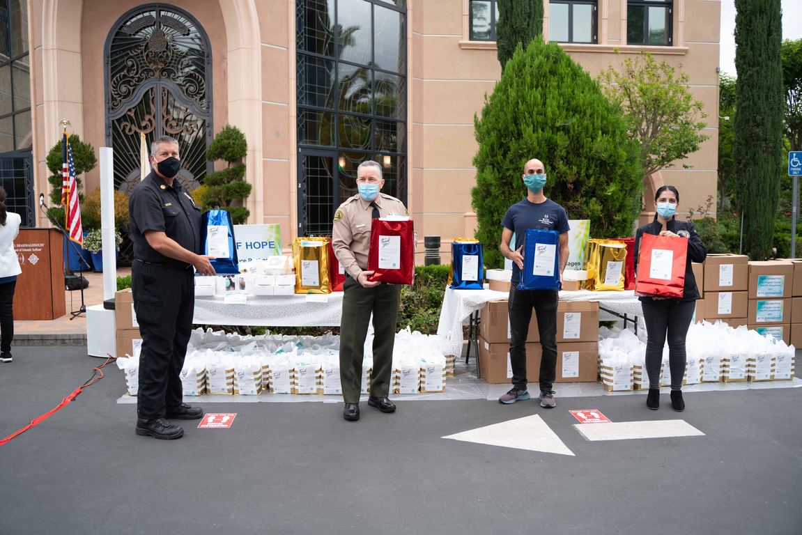 M.T.O. Los Angeles Celebrates Frontline Heroes with Substantial PPE and Food Donation Alongside LA County Sheriff, Representative of Mayor Garcetti, and Other Public Figures 