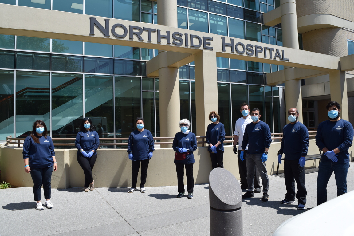 Atlanta M.T.O. gifts Northside Hospital with Catered Meals, PPE, and Care Packages