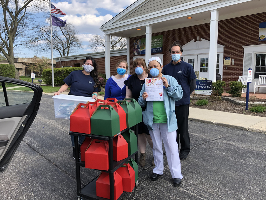 ManorCare Nursing Home Receives PPE and Gift Boxes from M.T.O. Chicago/Milwaukee