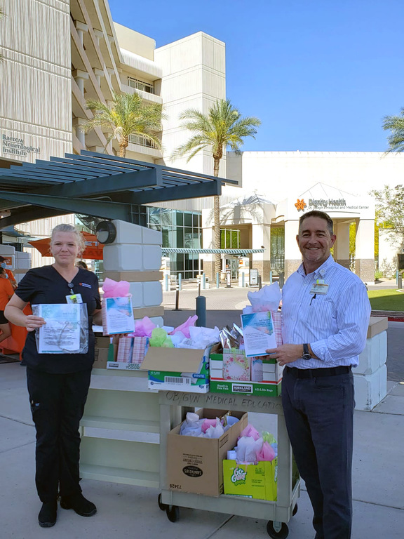 St. Joseph Hospital Gifted with Face Shields and Healthy Snack bags by M.T.O. Phoenix