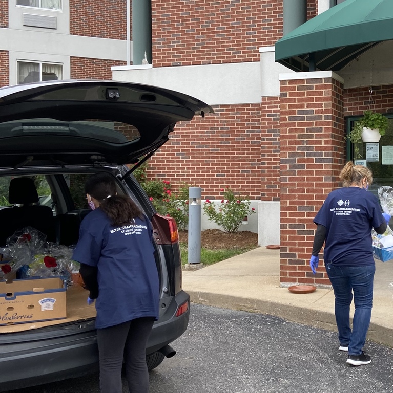The RiverView Nursing Home Gifted with Care Baskets by M.T.O. St. Louis Volunteers