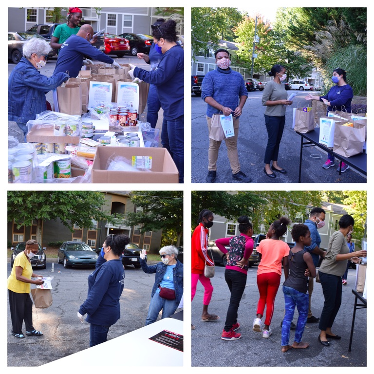 M.T.O. Atlanta Donates Food and Masks to Low-Income Community