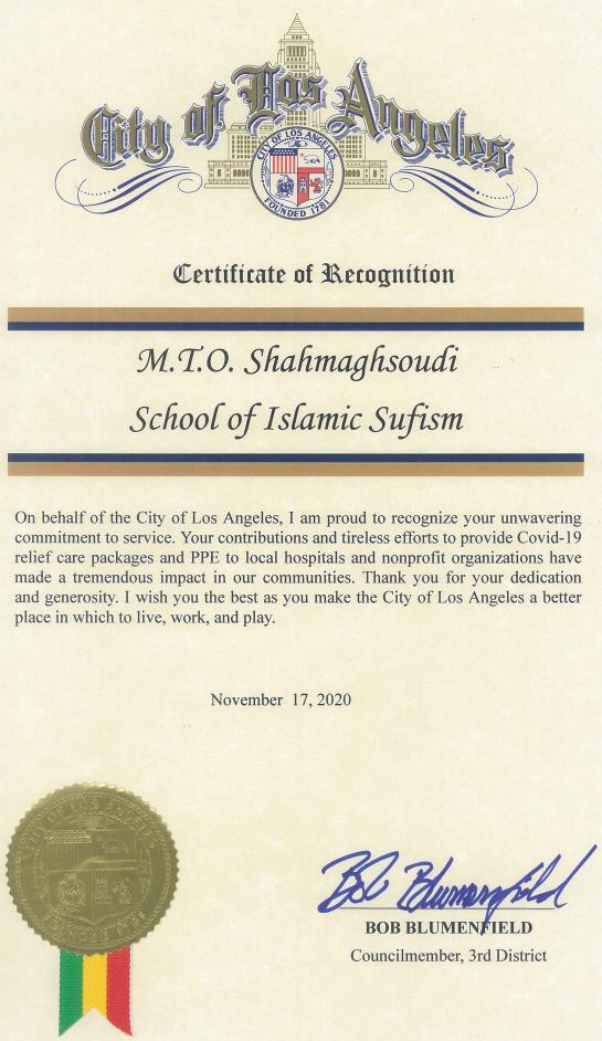 MTO Shahmaghsoudi® Donates to Three Charities for the Homeless, Three Hospitals, the Police Department and more