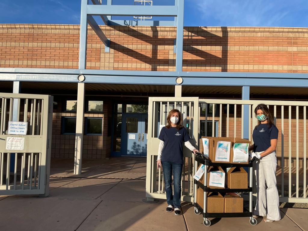 M.T.O. Pheonix Donates Masks and Disinfecting Supplies to Capitol Elementary School