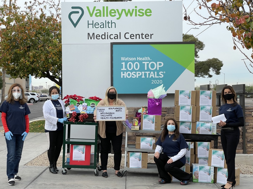 Christmas Donations to Valleywise Hospital from M.T.O. Phoenix