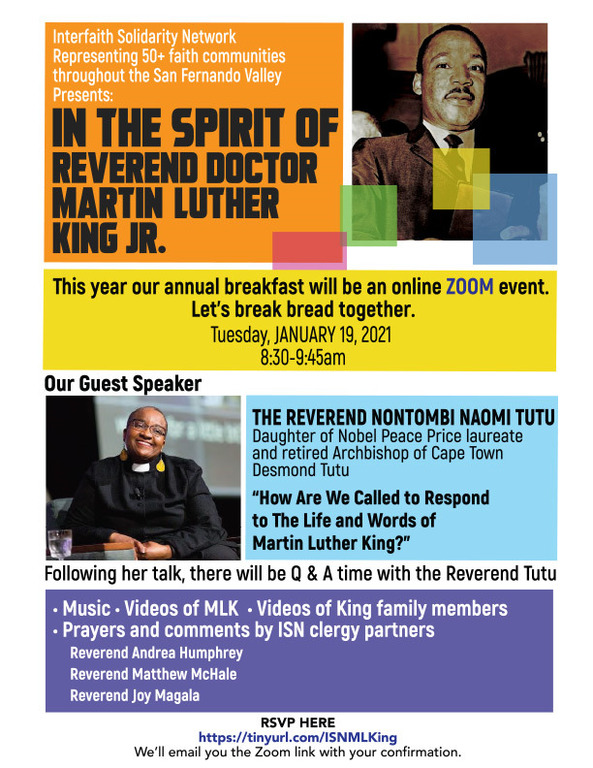 M.T.O. Los Angeles Attends Virtual Interfaith Discussion on Martin Luther King Jr. Day