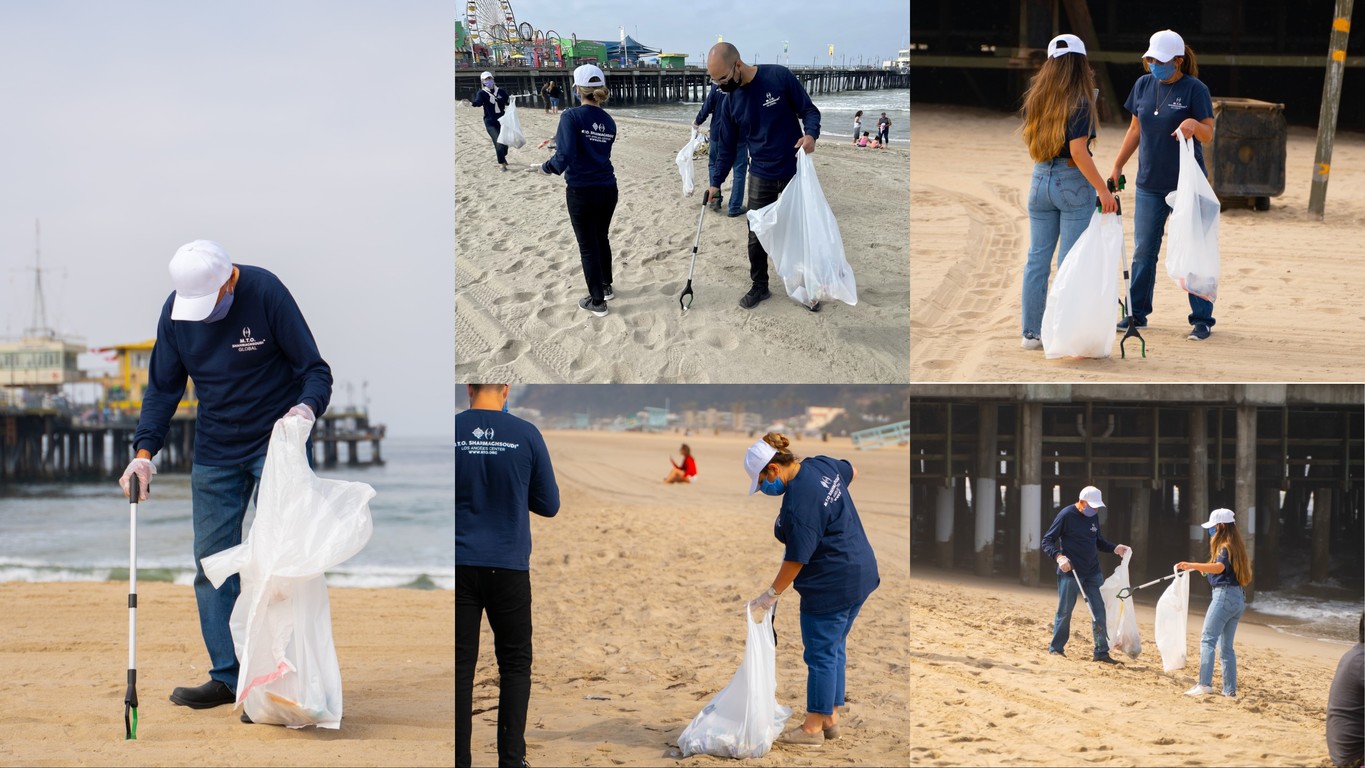 M.T.O. Los Angeles Partner with the California Coastal Commision to help clean Santa Monica State Beach